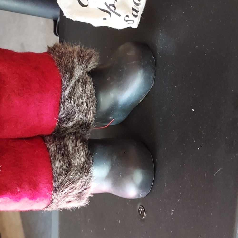 19 Inch Santa Claus With Naughty & Nice List And Bag Of Presents Plaid Jacket - Picture 4 of 7